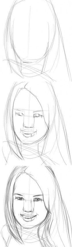 Kako nacrtati djevojčino lice s olovkom?