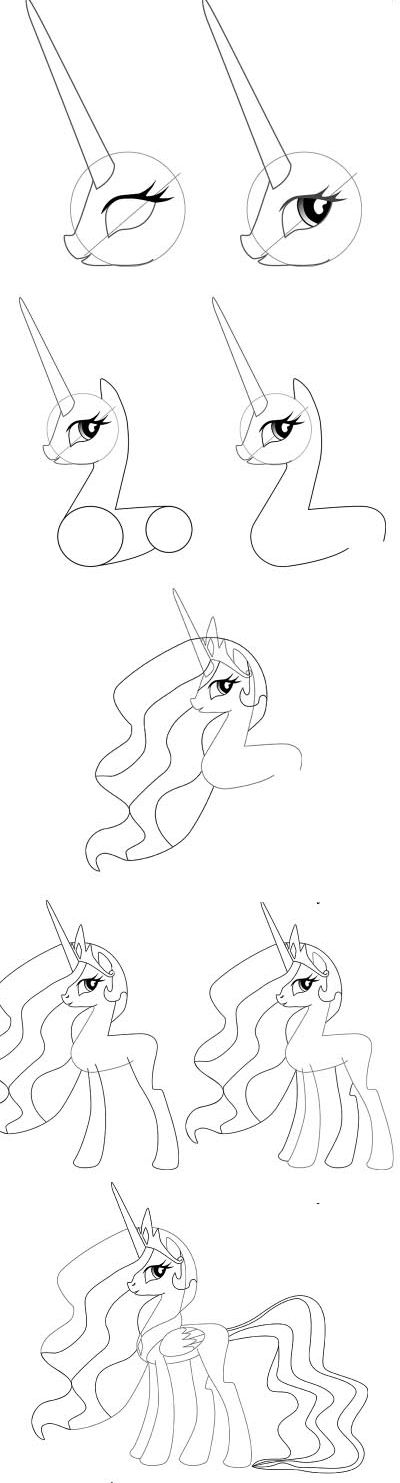 Kako nacrtati princezu ponija?
