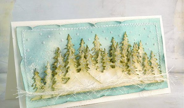 Napravite lijepu razglednicu s velikim božićnim drvećem